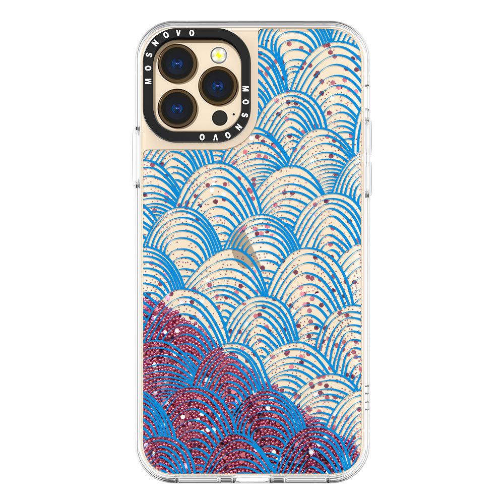 Wavy Wave Glitter Phone Case - iPhone 13 Pro Max Case - MOSNOVO