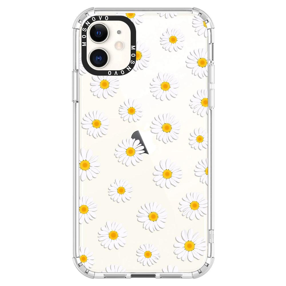White Daisy Phone Case - iPhone 11 Case - MOSNOVO