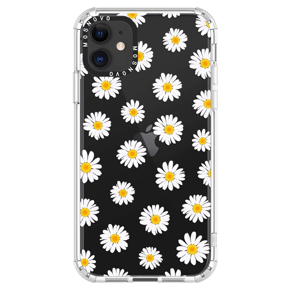 White Daisy Phone Case - iPhone 11 Case - MOSNOVO