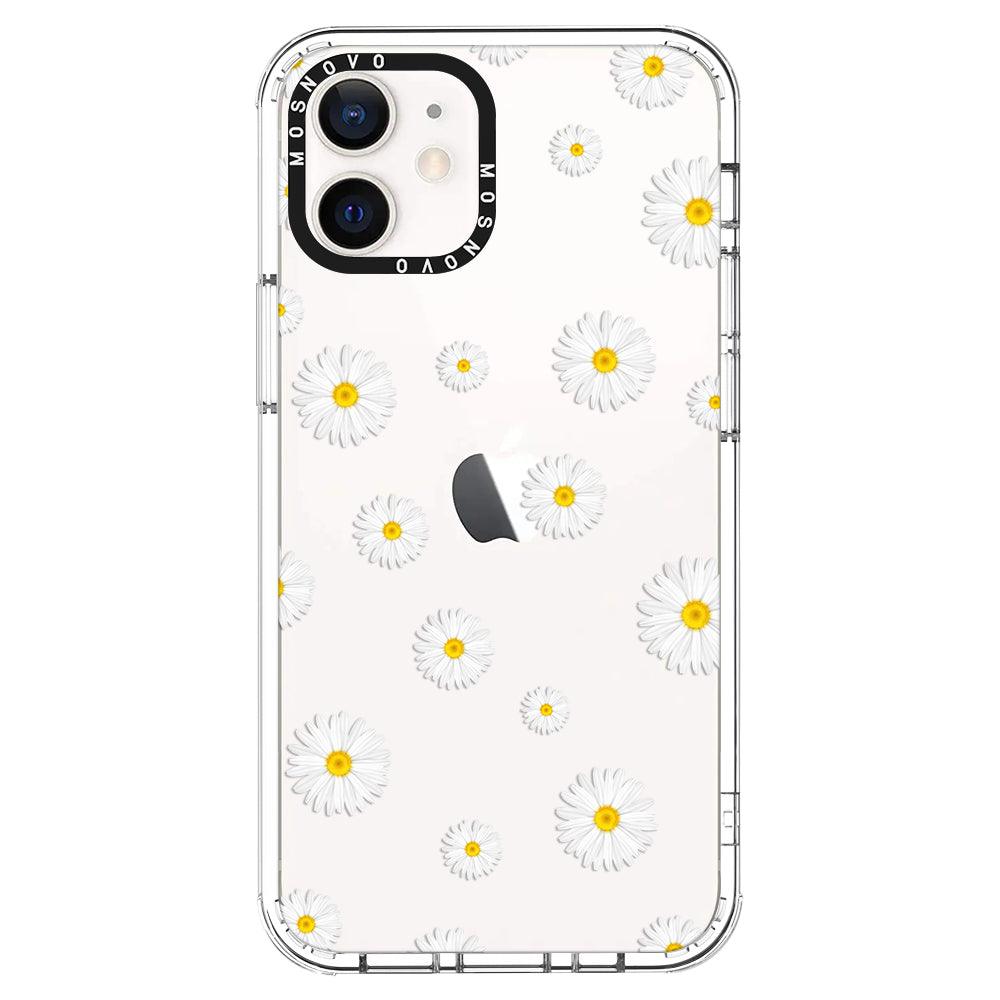 White Daisy Phone Case - iPhone 12 Case - MOSNOVO