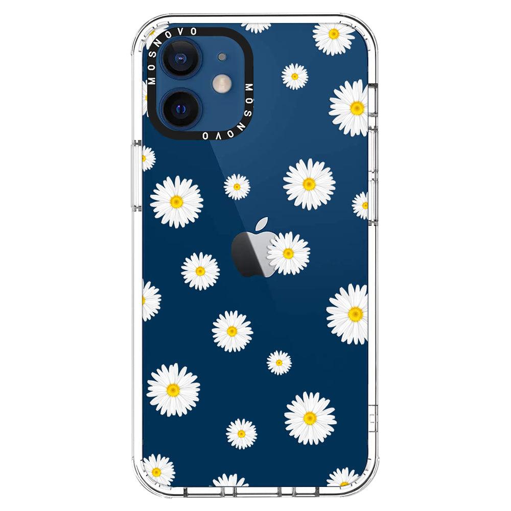 White Daisy Phone Case - iPhone 12 Case - MOSNOVO