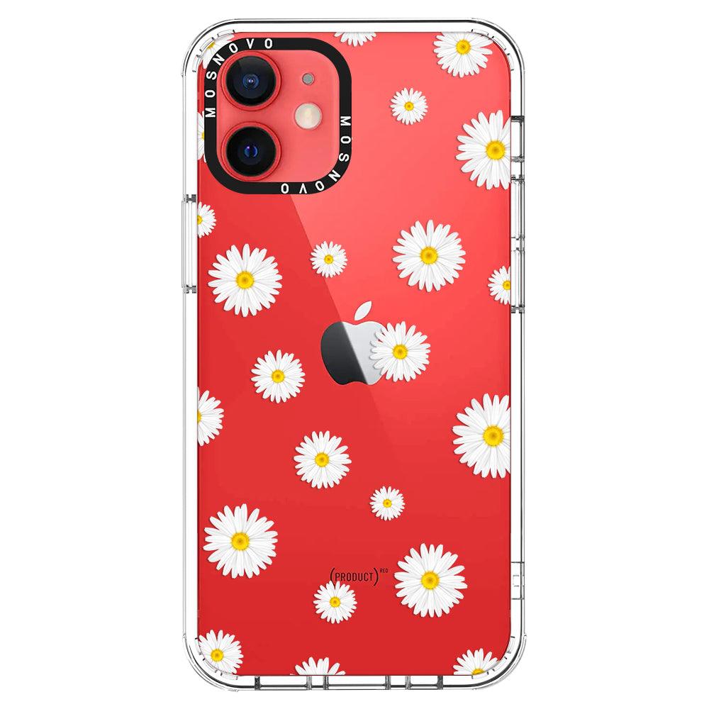 White Daisy Phone Case - iPhone 12 Mini Case - MOSNOVO