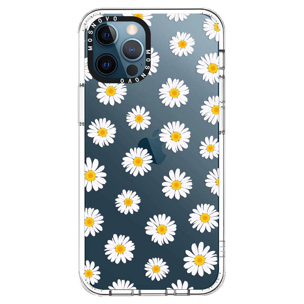 White Daisy Phone Case - iPhone 12 Pro Case - MOSNOVO