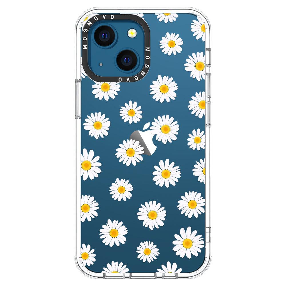 White Daisy Phone Case - iPhone 13 Case - MOSNOVO