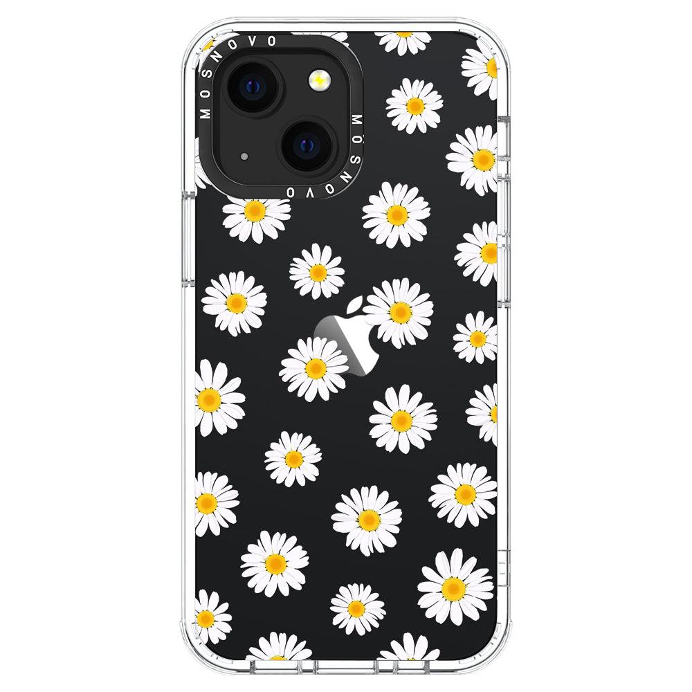 White Daisy Phone Case - iPhone 13 Mini Case - MOSNOVO