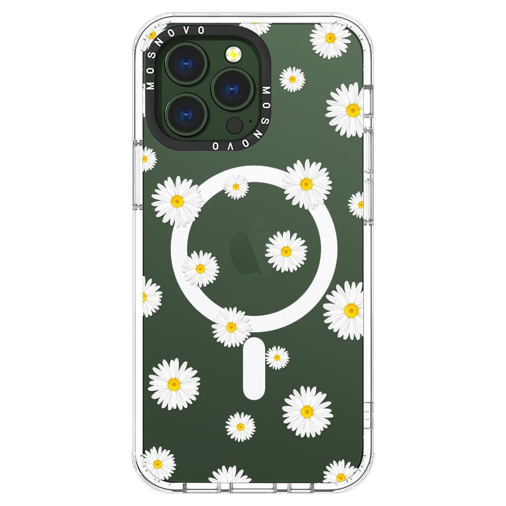 White Daisy Phone Case - iPhone 13 Pro Case - MOSNOVO