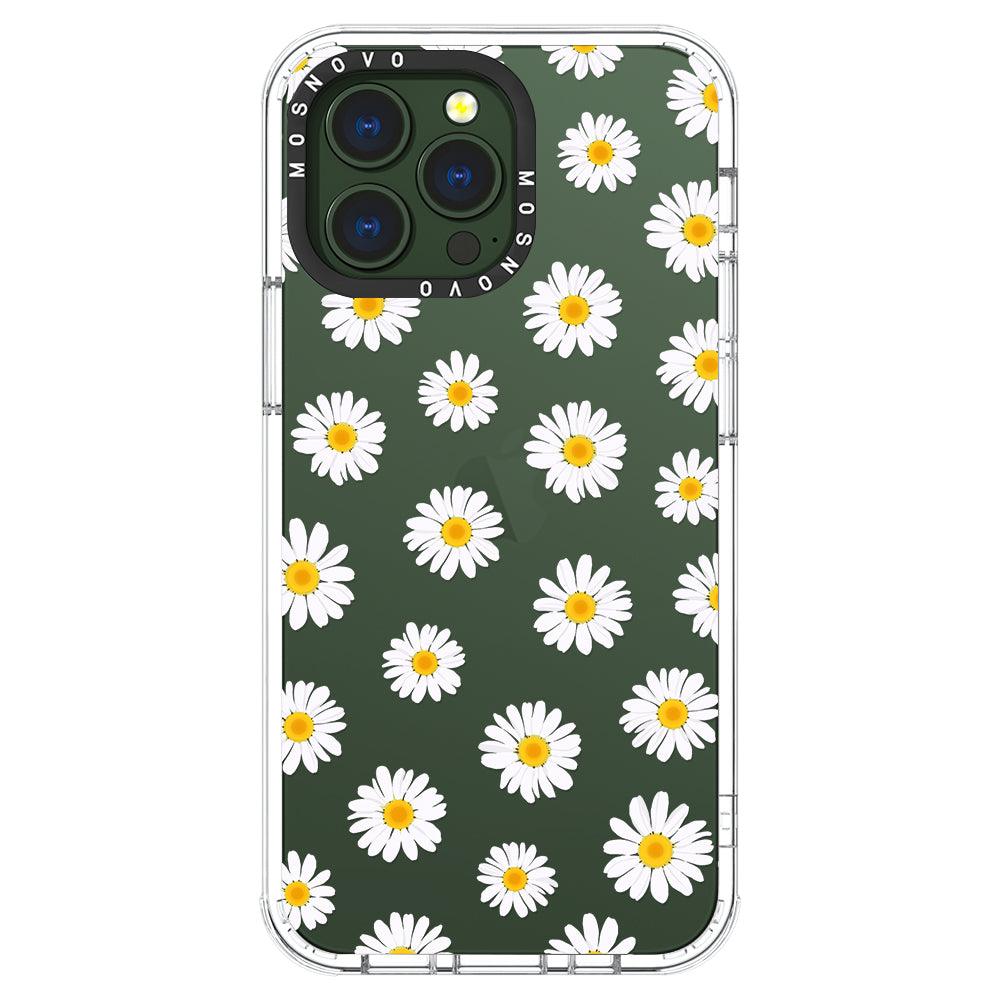 White Daisy Phone Case - iPhone 13 Pro Case - MOSNOVO