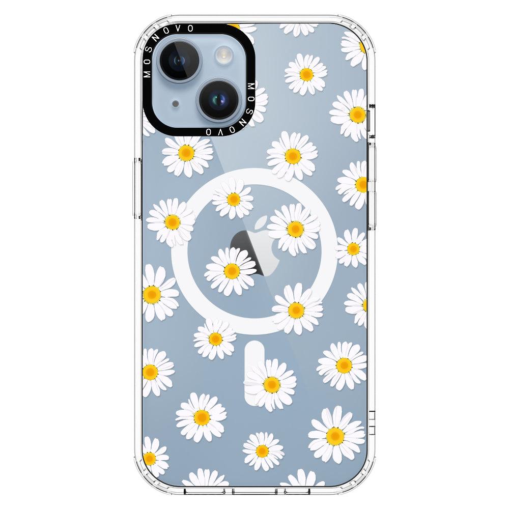 White Daisy Phone Case - iPhone 14 Case - MOSNOVO