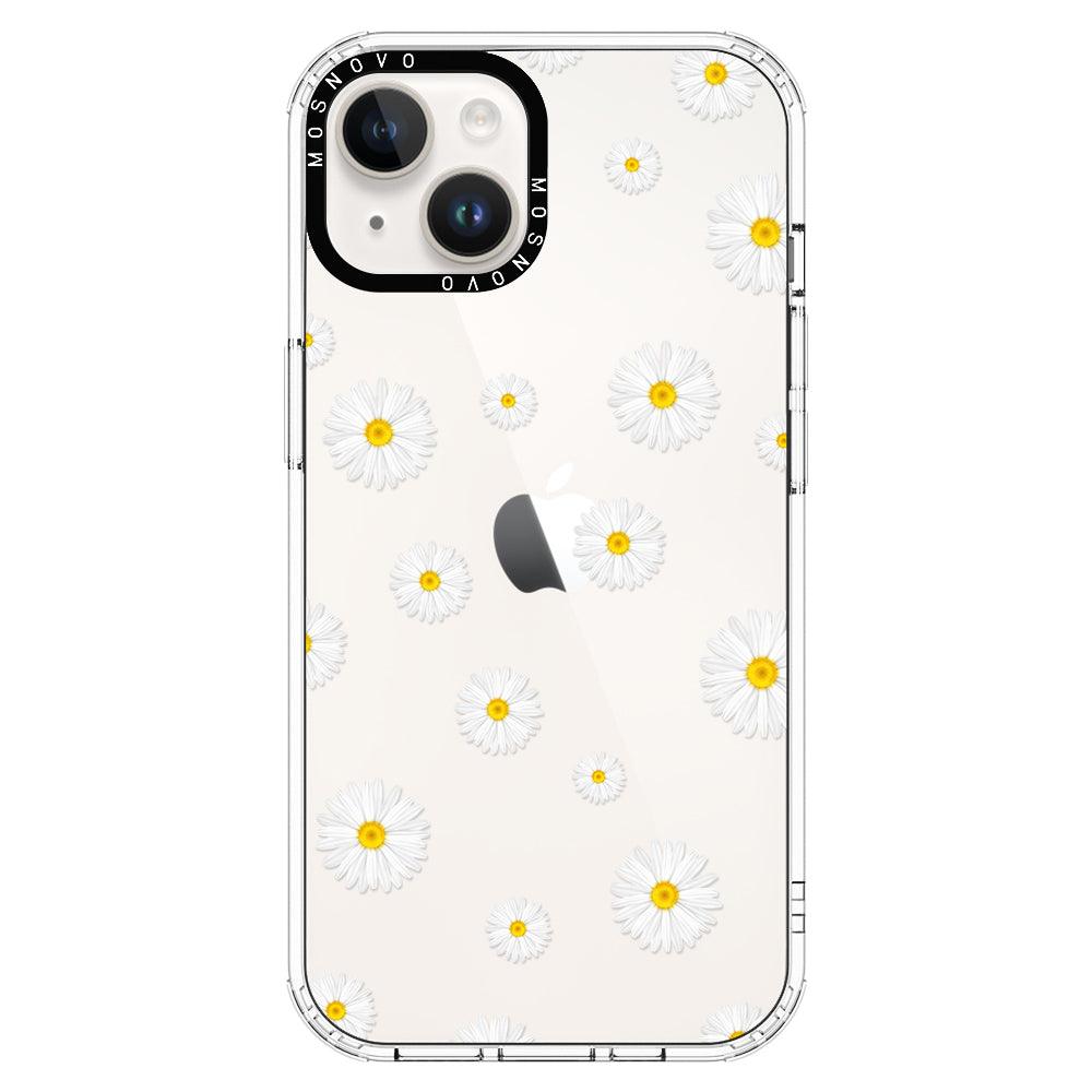 White Daisy Phone Case - iPhone 14 Plus Case - MOSNOVO