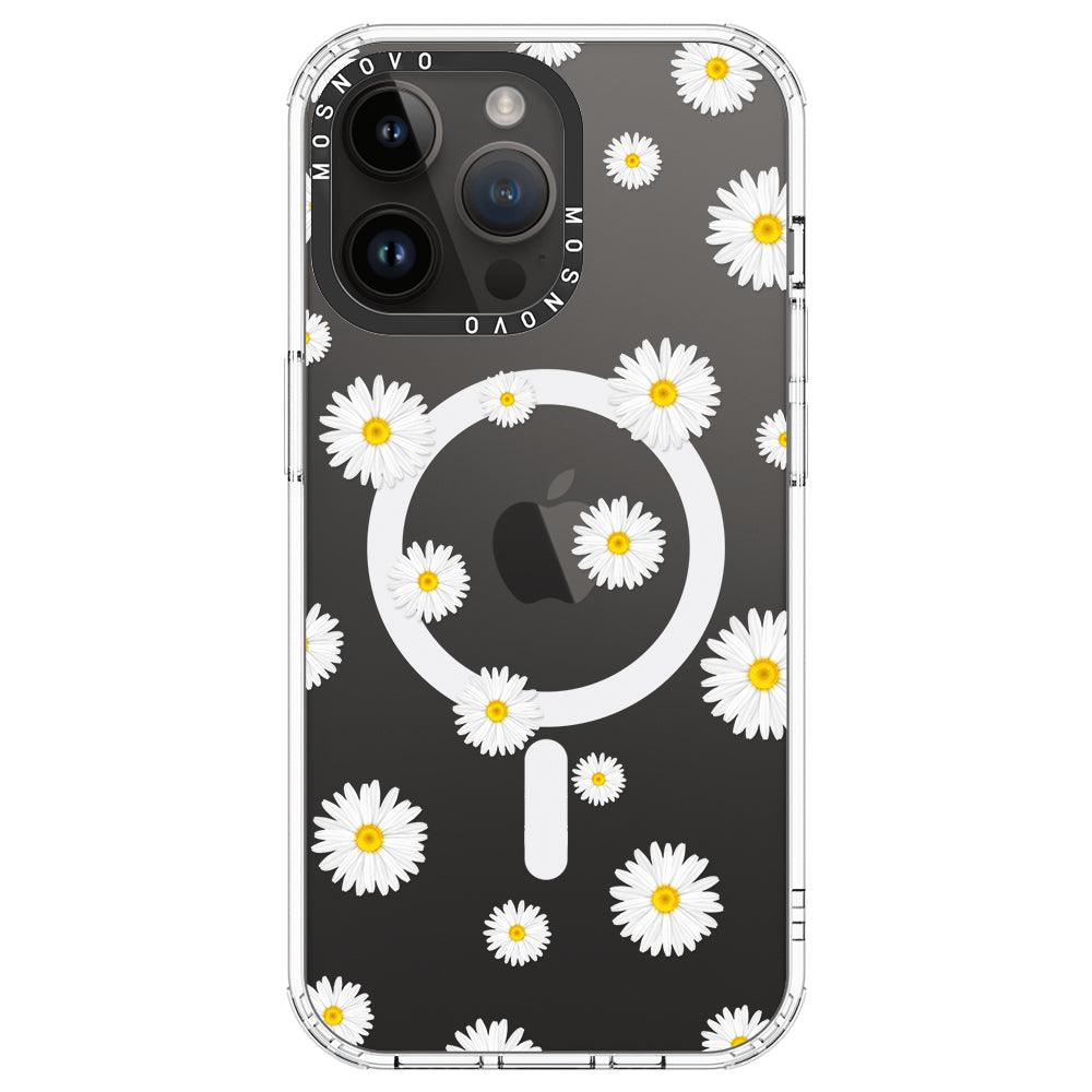 White Daisy Phone Case - iPhone 14 Pro Max Case - MOSNOVO