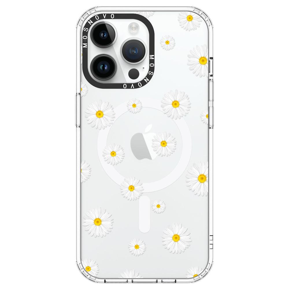 White Daisy Phone Case - iPhone 14 Pro Max Case - MOSNOVO