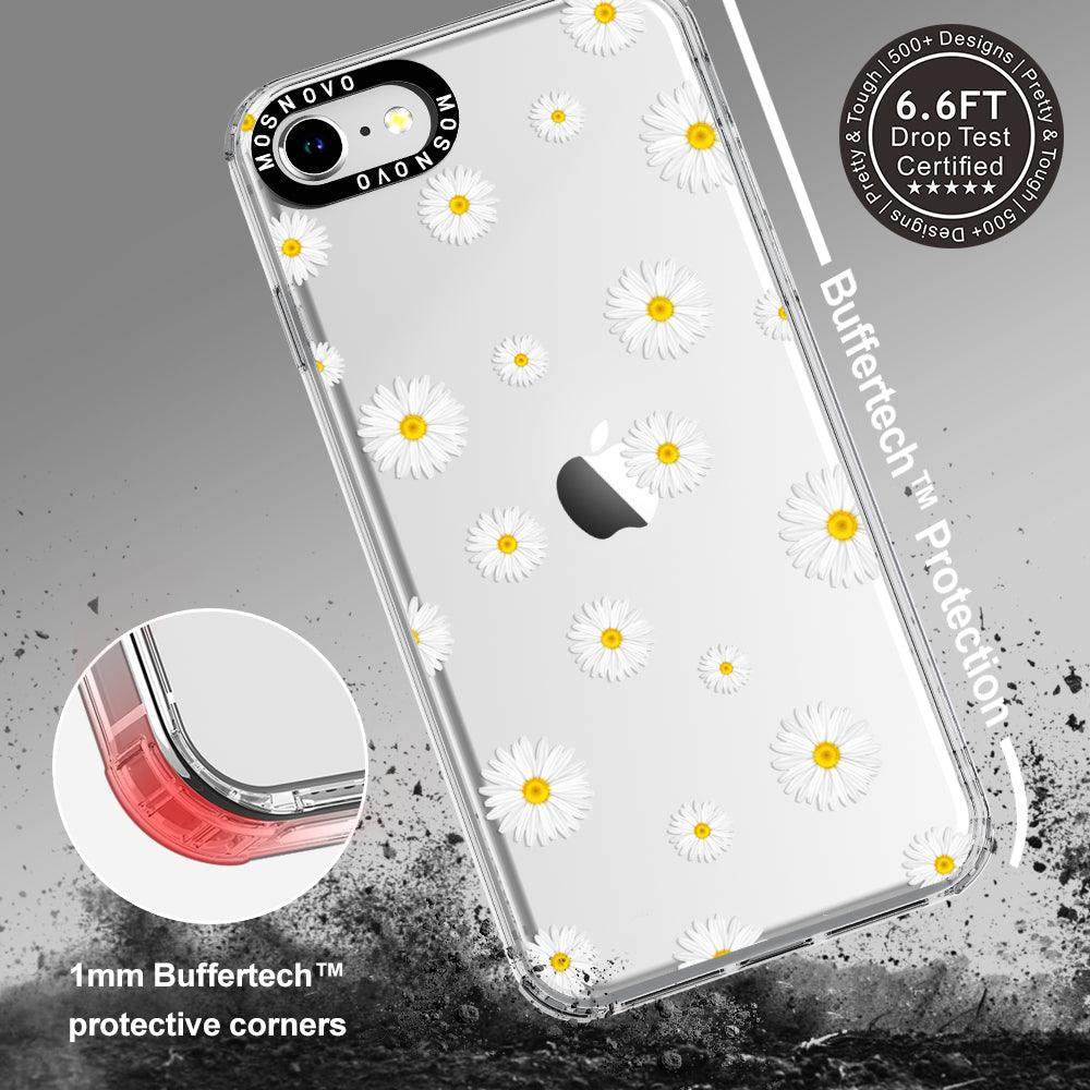 White Daisy Phone Case - iPhone SE 2020 Case - MOSNOVO