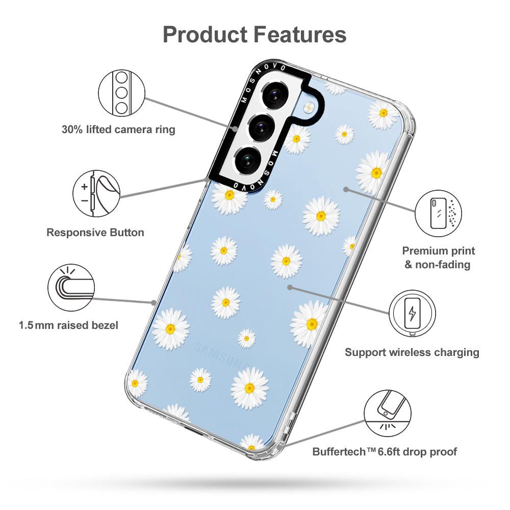 Daisy Floral Flower Phone Case - Samsung Galaxy S22 Case - MOSNOVO