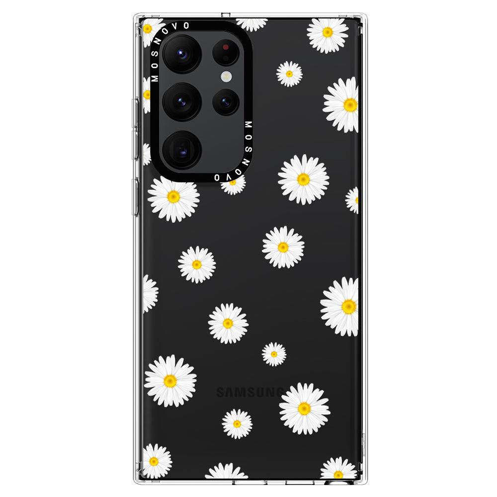 Daisy Floral Flower Phone Case - Samsung Galaxy S22 Ultra Case - MOSNOVO
