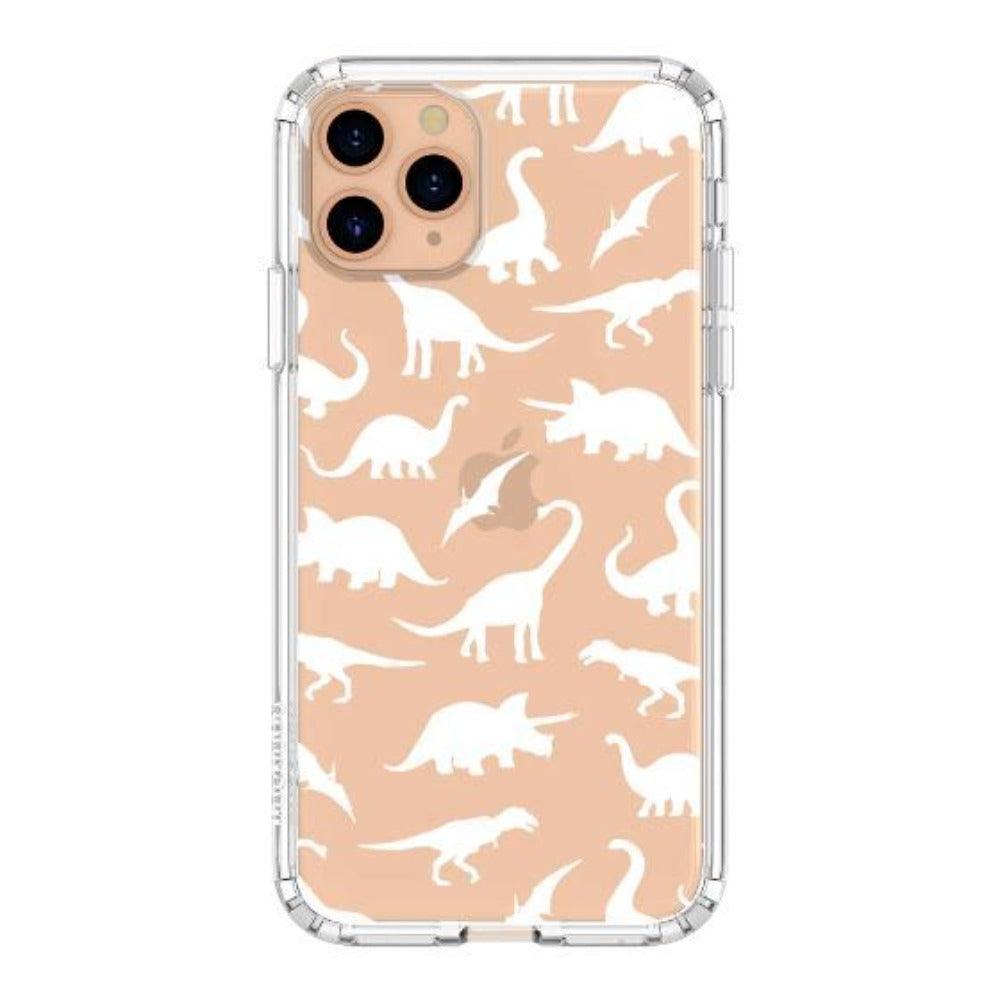 White Dinosaur Phone Case - iPhone 11 Pro Case - MOSNOVO