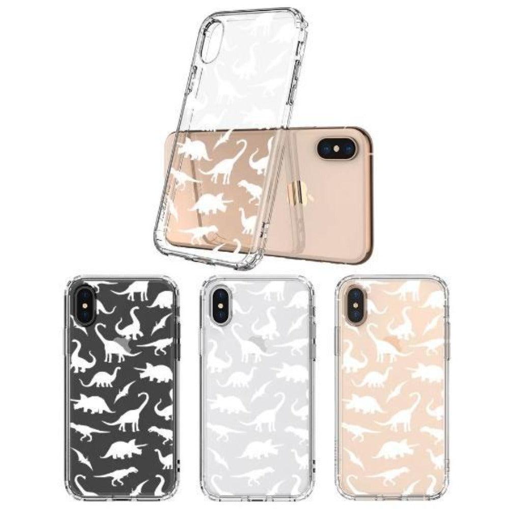White Dinosaur Phone Case - iPhone X Case - MOSNOVO