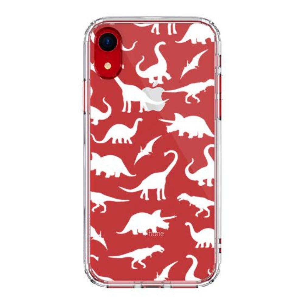 White Dinosaur Phone Case - iPhone XR Case - MOSNOVO