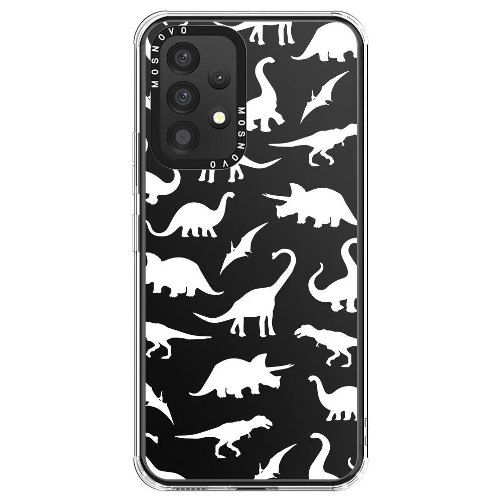 White Dinosaur Phone Case - Samsung Galaxy A53 Case - MOSNOVO