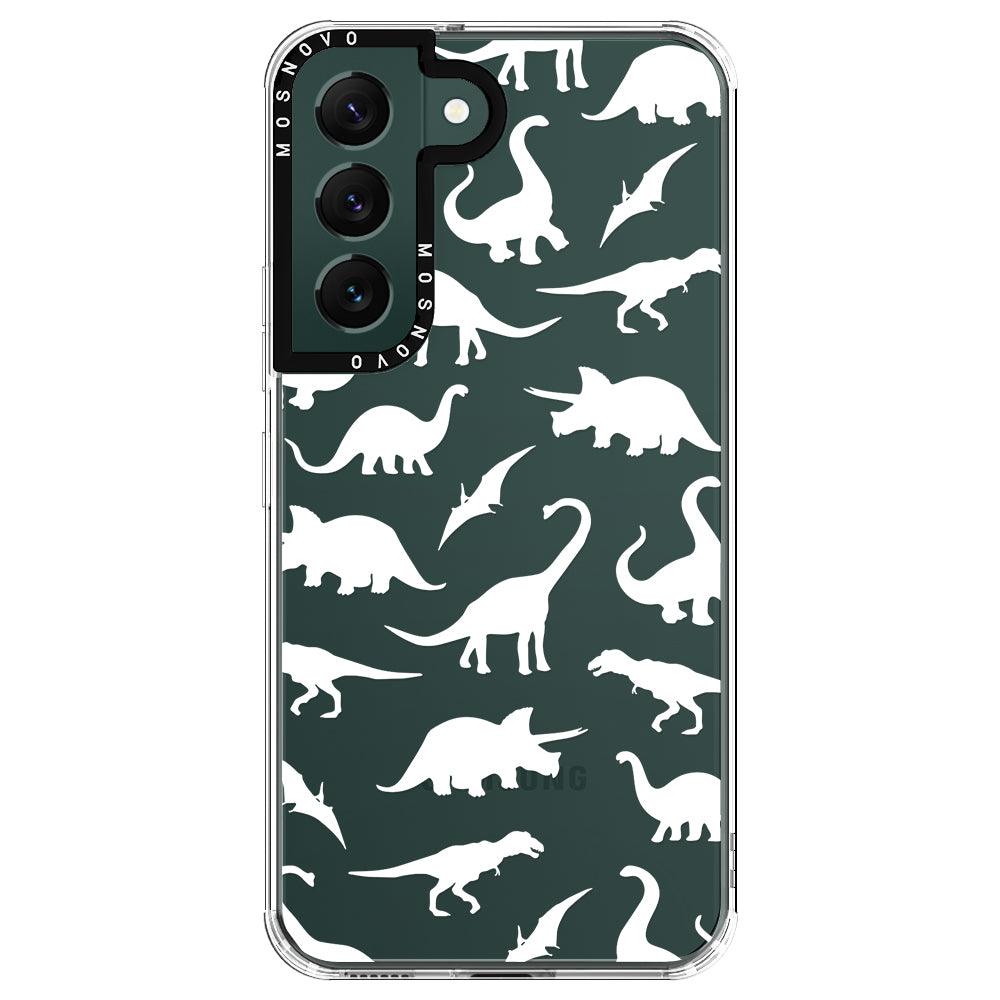 White Dinosaur Phone Case - Samsung Galaxy S22 Case - MOSNOVO
