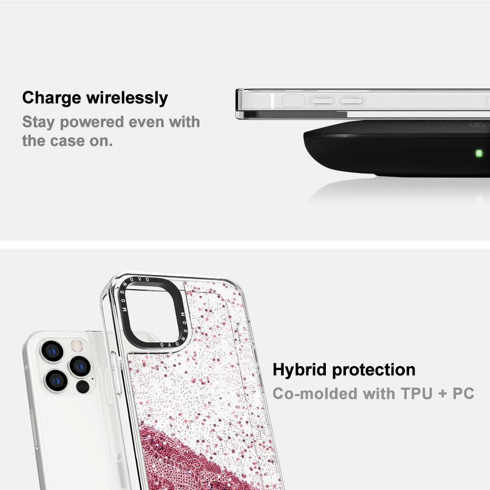 White Dragon Glitter Phone Case - iPhone 13 Pro Max Case - MOSNOVO