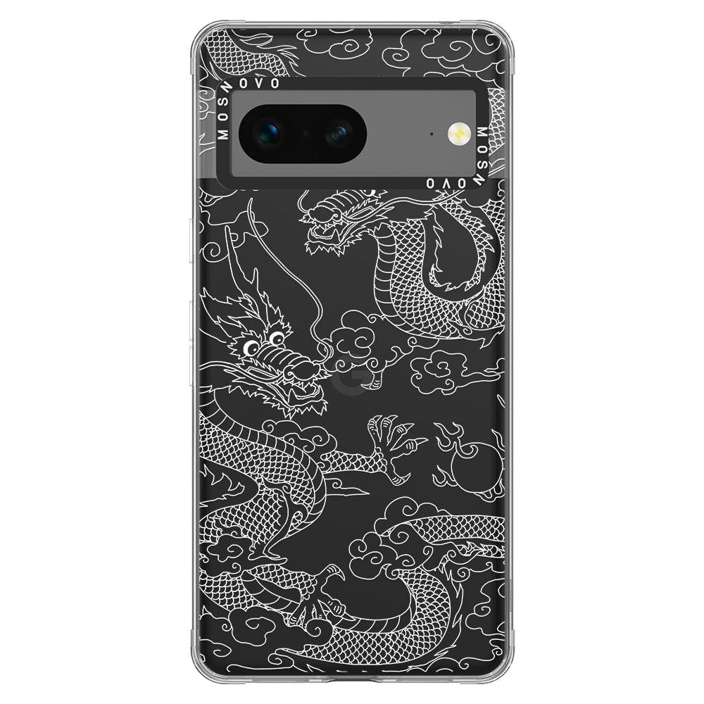 White Dragon Phone Case - Google Pixel 7 Case - MOSNOVO