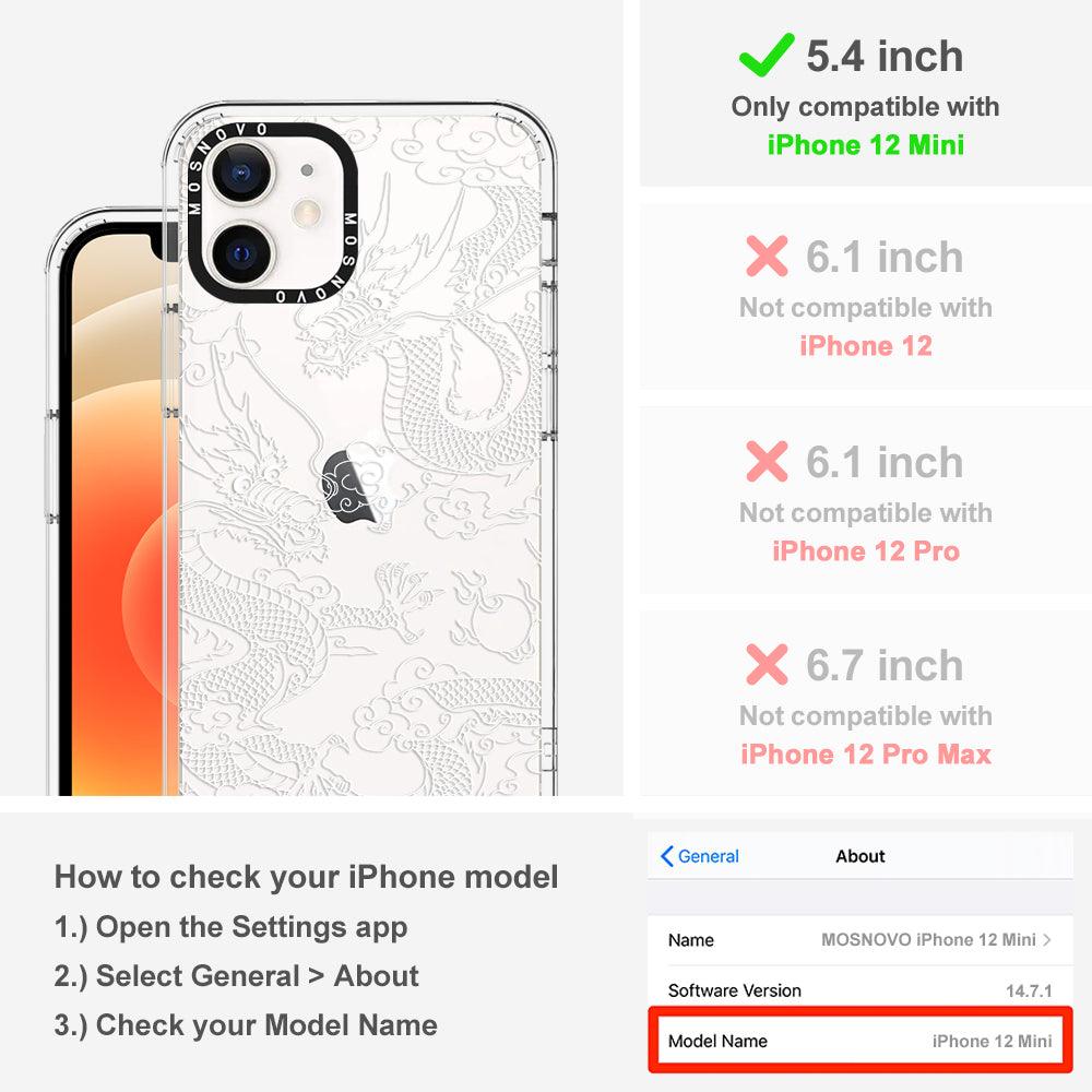White Dragon Phone Case - iPhone 12 Mini Case - MOSNOVO