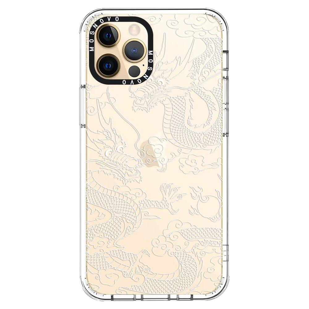 White Dragon Phone Case - iPhone 12 Pro Max Case - MOSNOVO