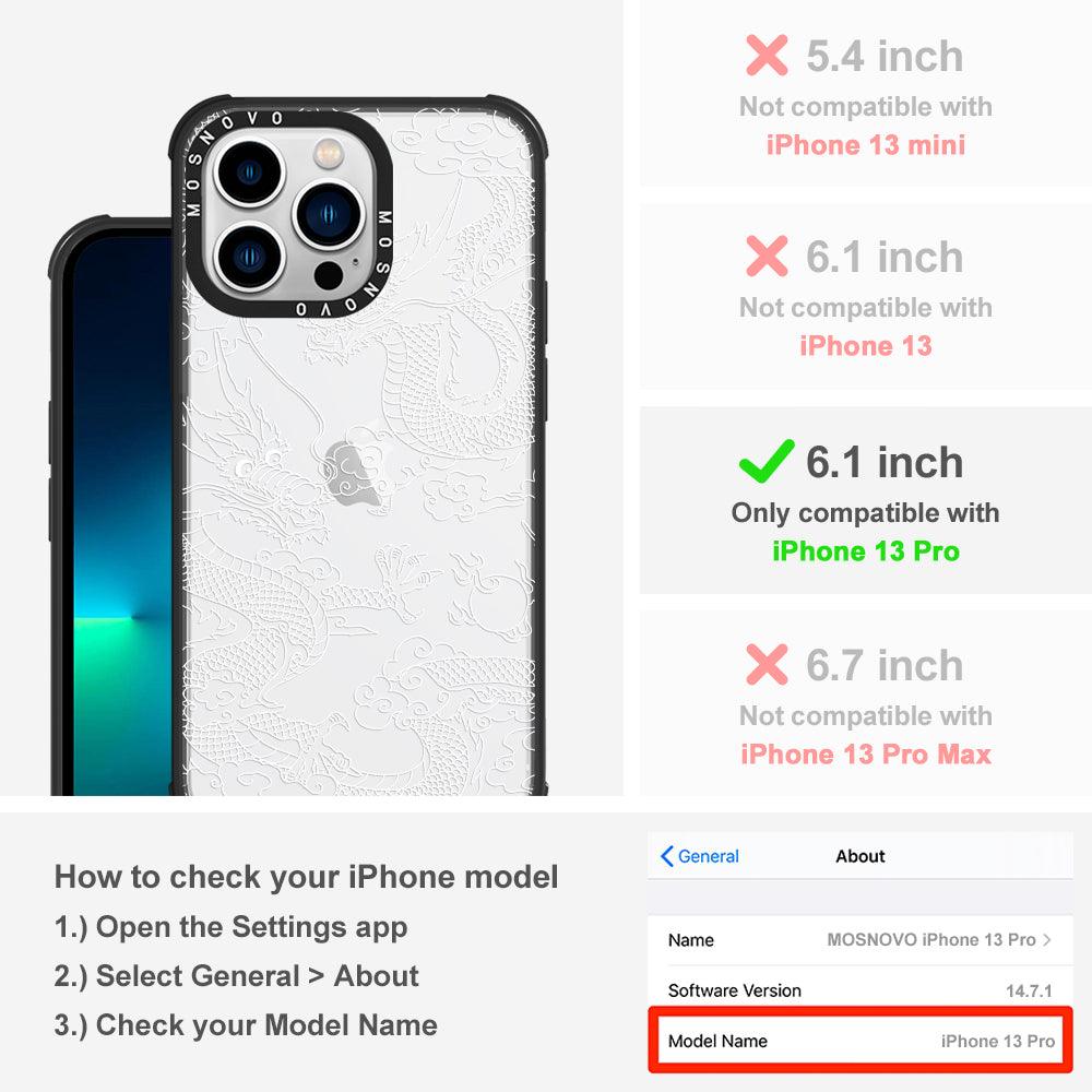 White Dragon Phone Case - iPhone 13 Pro Case - MOSNOVO