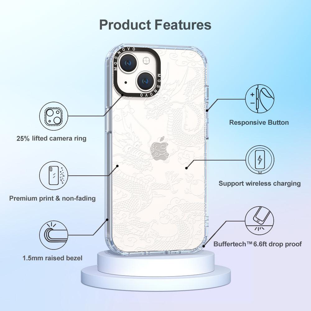 White Dragon Phone Case - iPhone 14 Case - MOSNOVO