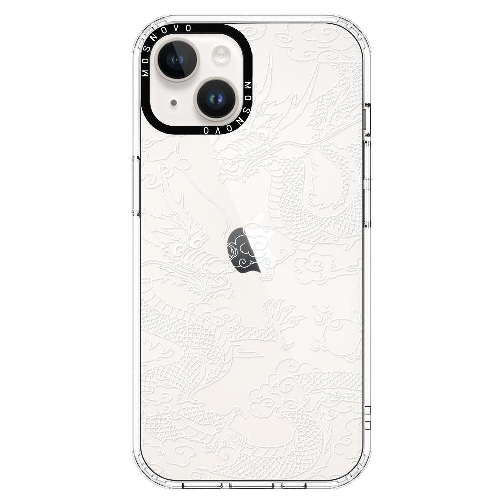 White Dragon Phone Case - iPhone 14 Plus Case - MOSNOVO