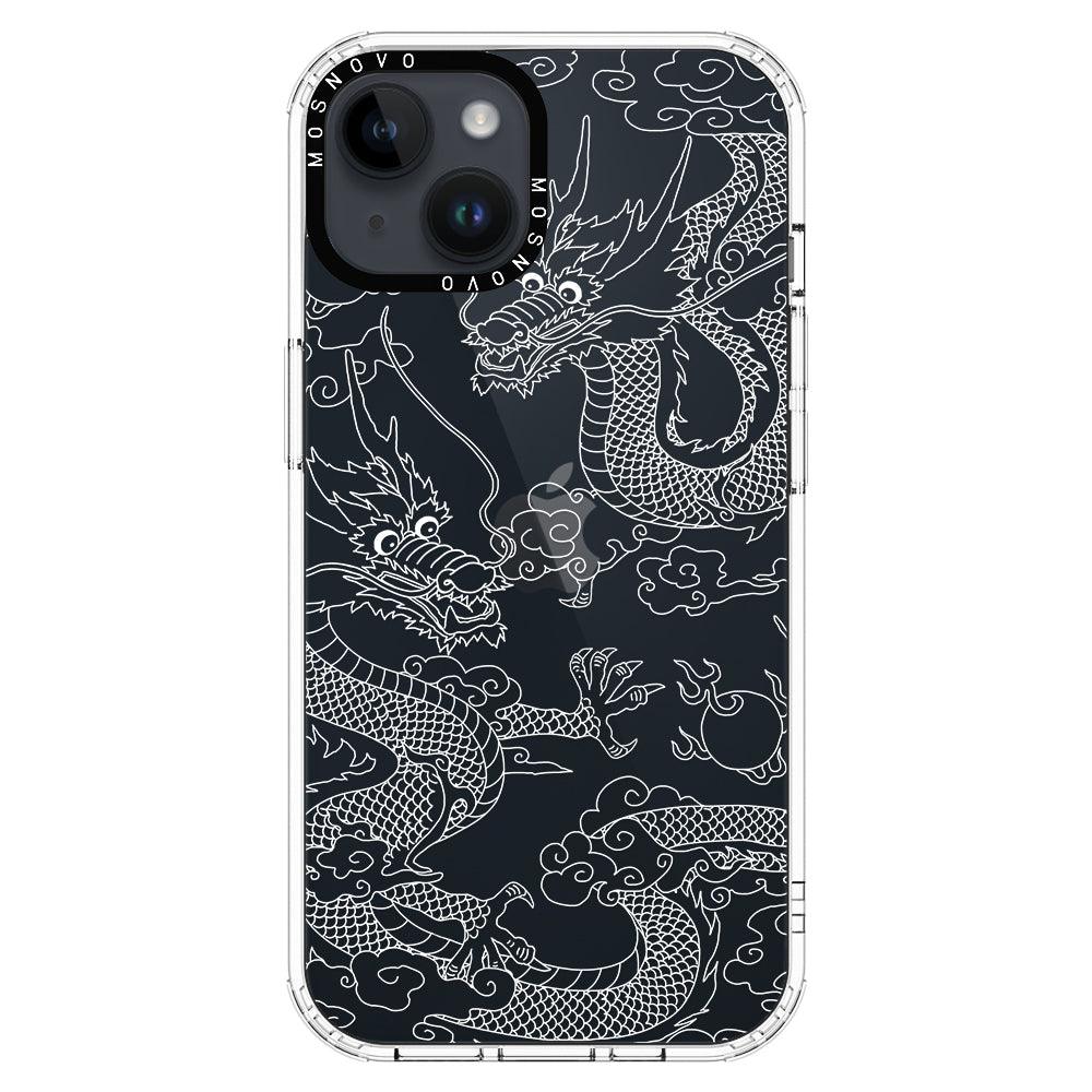 White Dragon Phone Case - iPhone 14 Plus Case - MOSNOVO