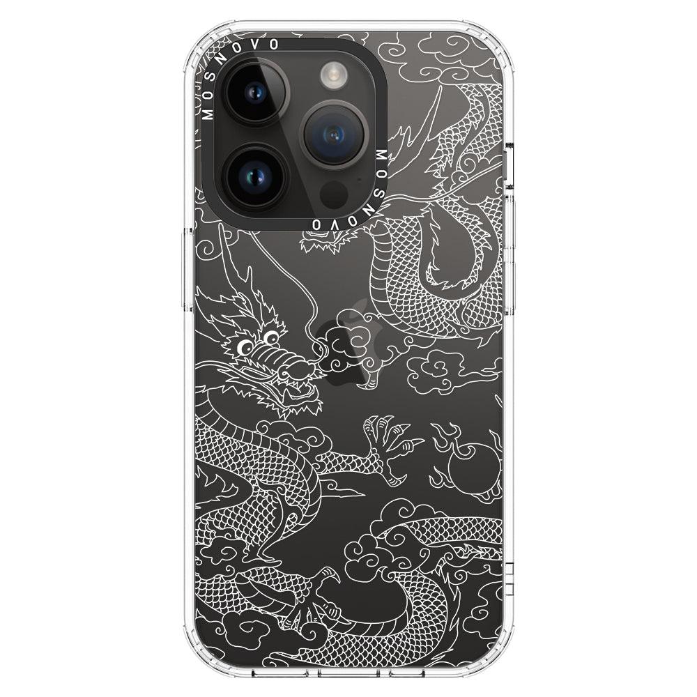 White Dragon Phone Case - iPhone 14 Pro Case - MOSNOVO