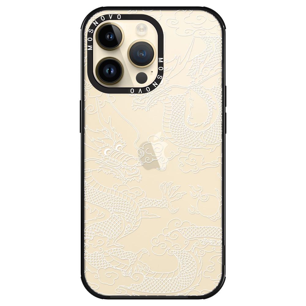 White Dragon Phone Case - iPhone 14 Pro Max Case - MOSNOVO