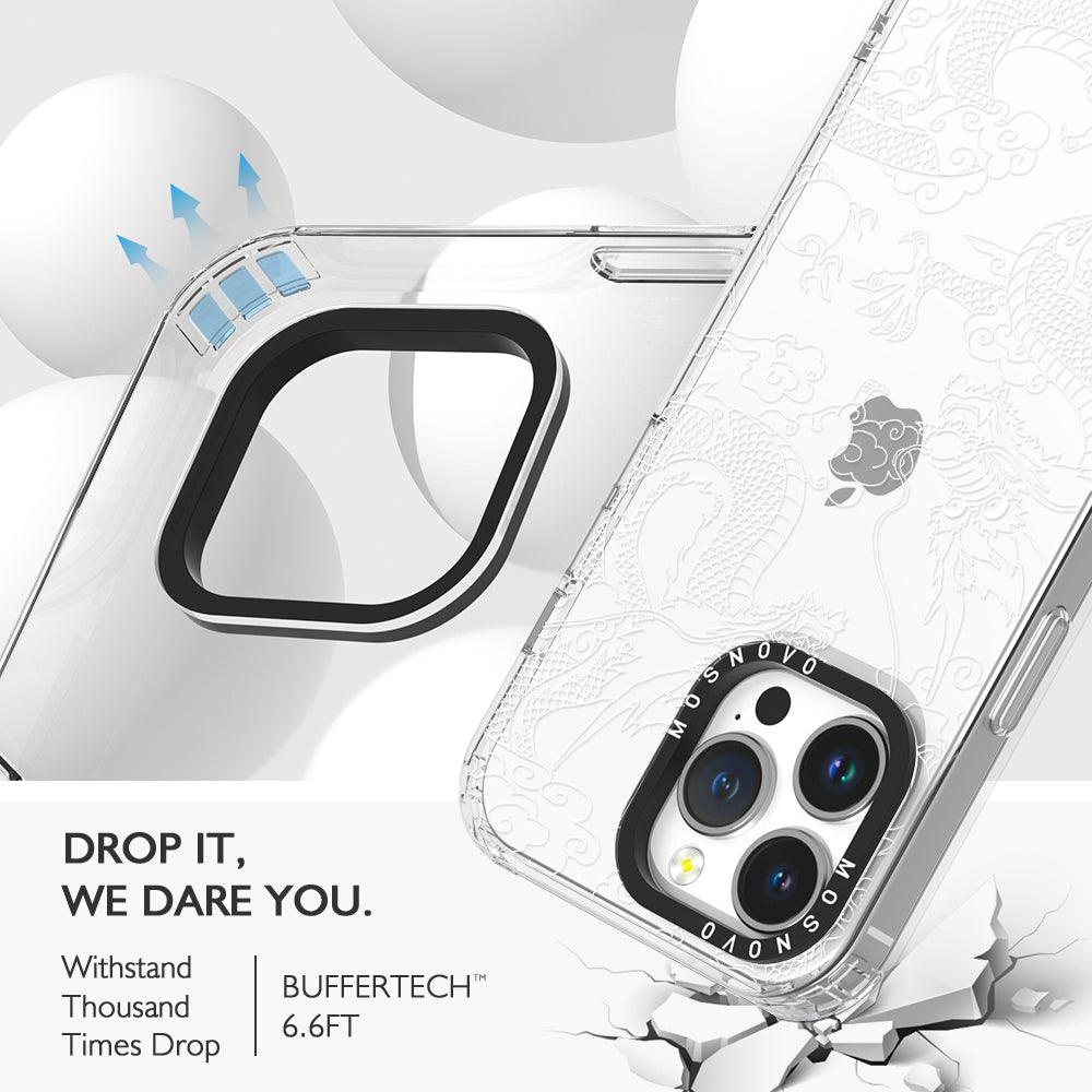 White Dragon Phone Case - iPhone 14 Pro Max Case - MOSNOVO
