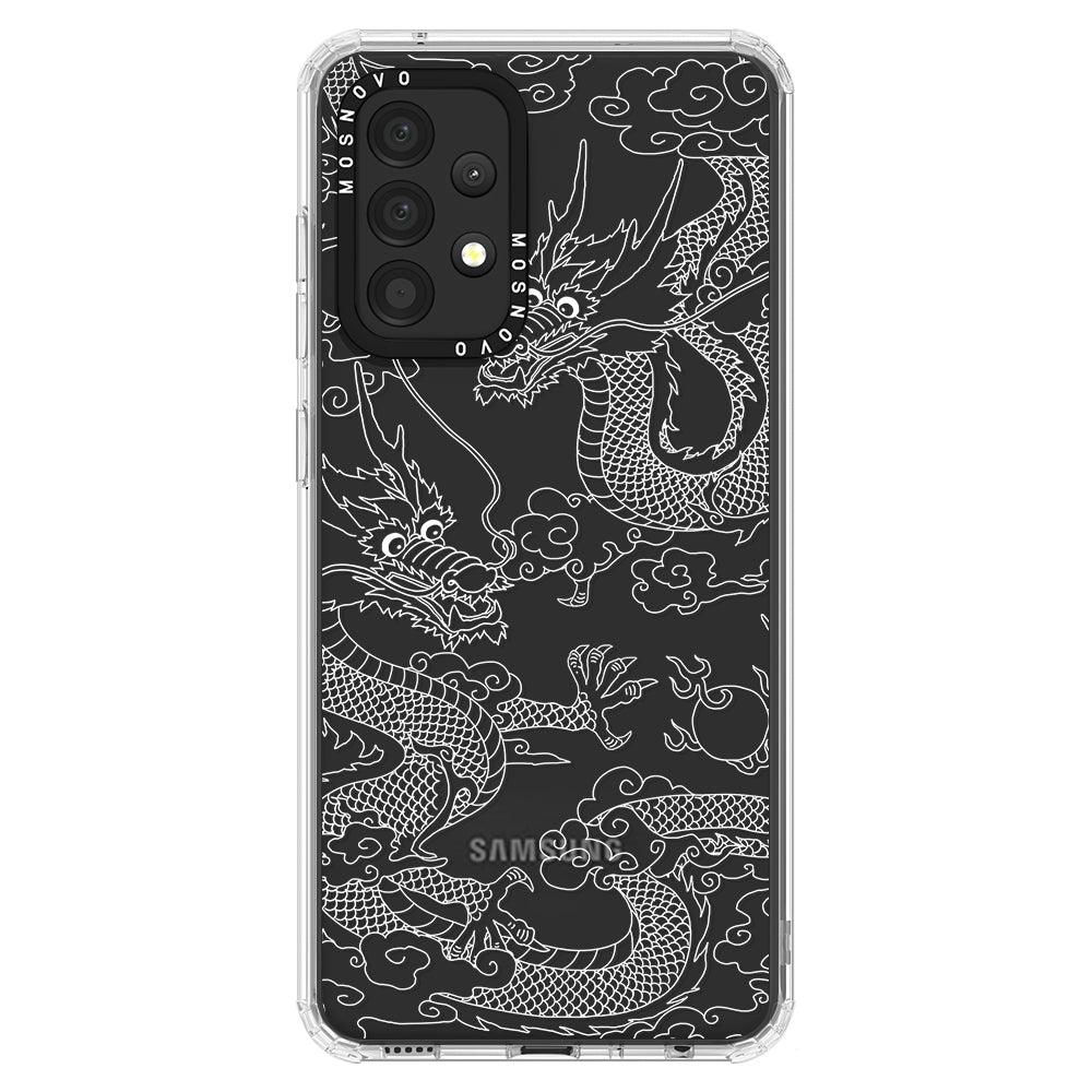 White Dragon Phone Case - Samsung Galaxy A52 & A52s Case - MOSNOVO