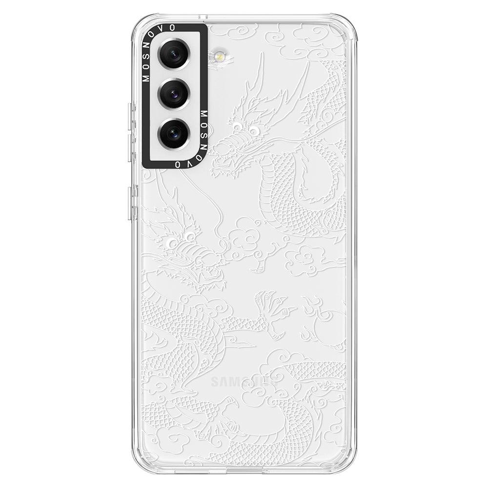 White Dragon Phone Case - Samsung Galaxy S21 FE Case - MOSNOVO