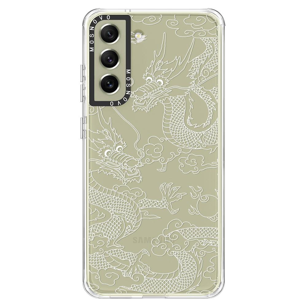 White Dragon Phone Case - Samsung Galaxy S21 FE Case - MOSNOVO