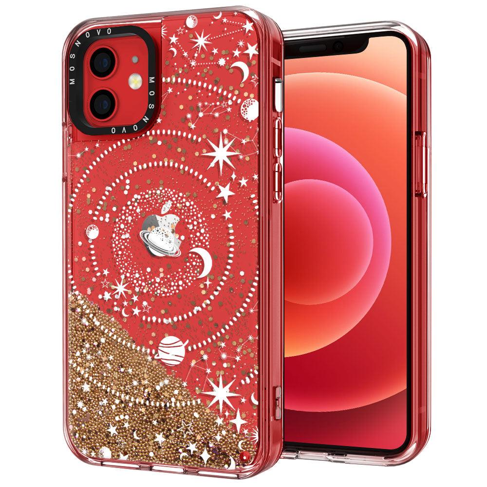 White Galaxy Glitter Phone Case - iPhone 12 Case - MOSNOVO