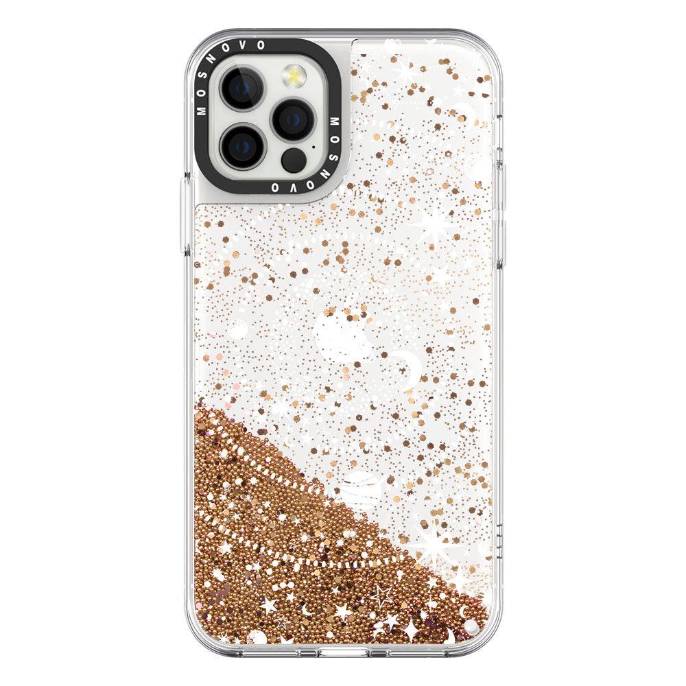 White Galaxy Glitter Phone Case - iPhone 12 Pro Case - MOSNOVO