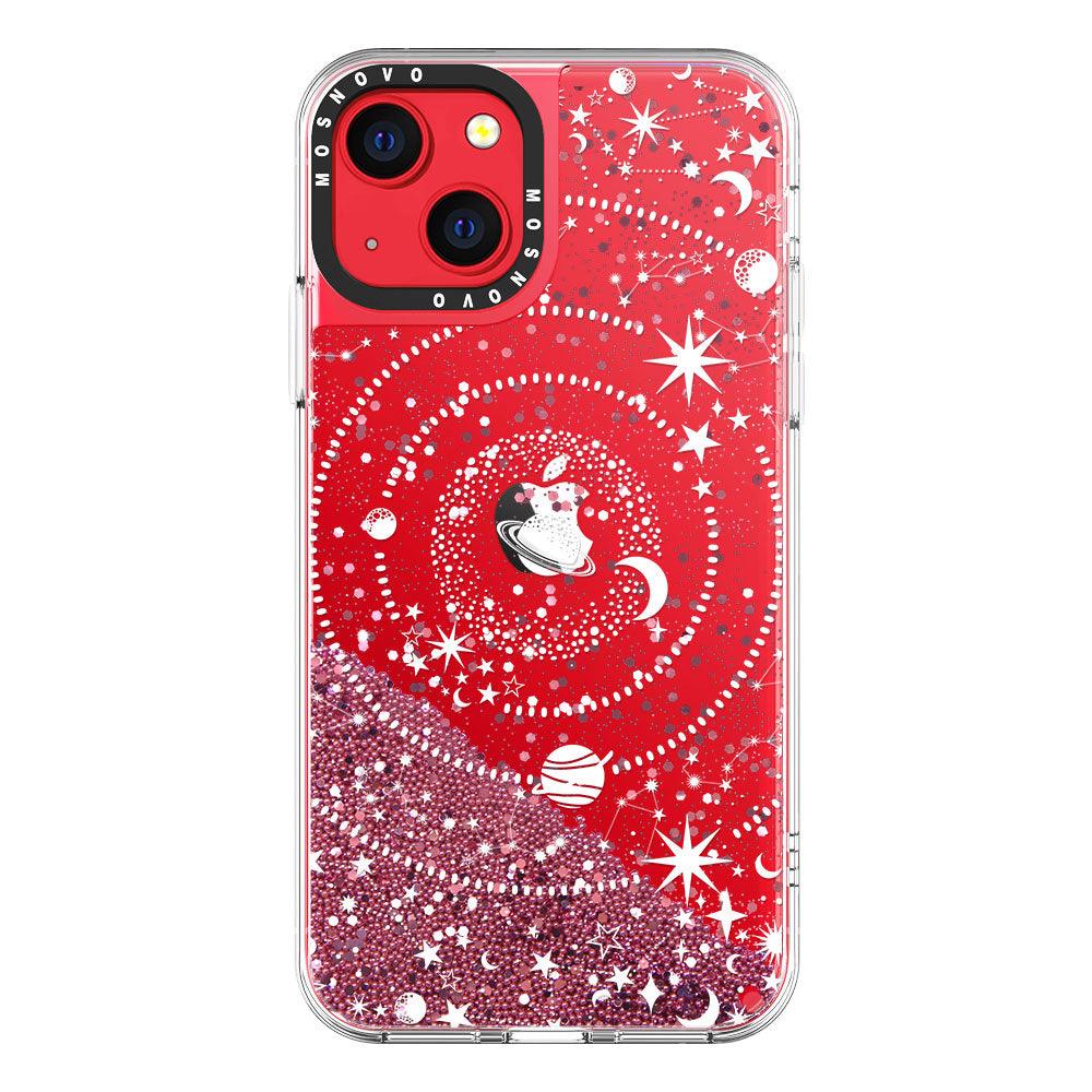 White Galaxy Glitter Phone Case - iPhone 13 Case - MOSNOVO