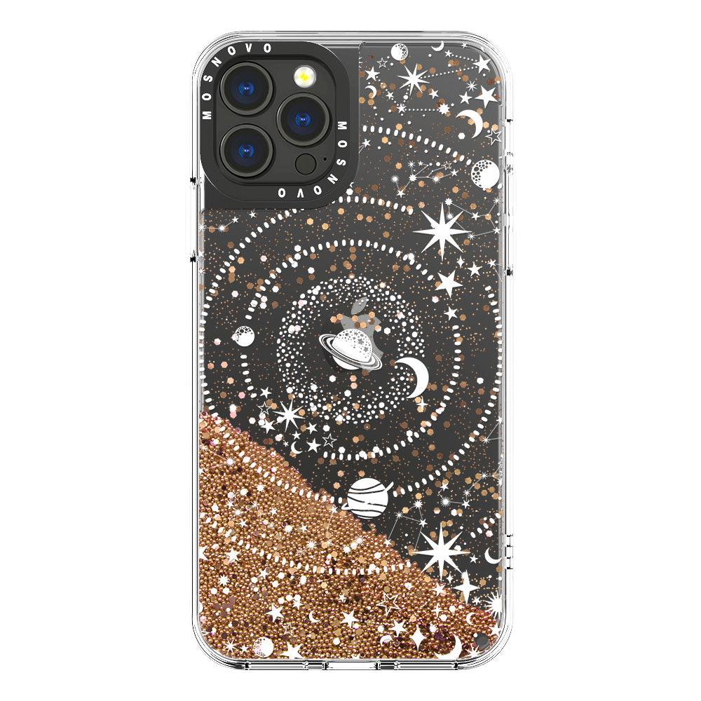 White Galaxy Glitter Phone Case - iPhone 13 Pro Max Case - MOSNOVO