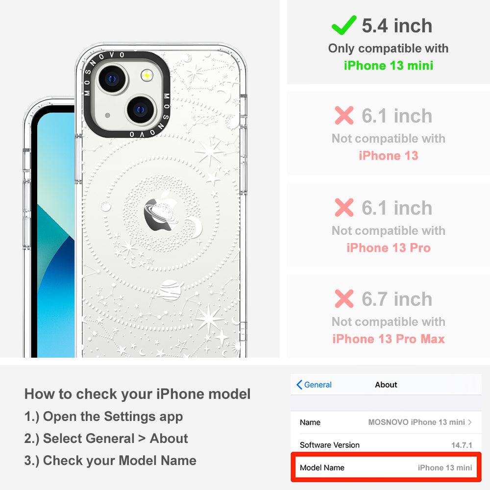 White Galaxy Phone Case - iPhone 13 Mini Case - MOSNOVO