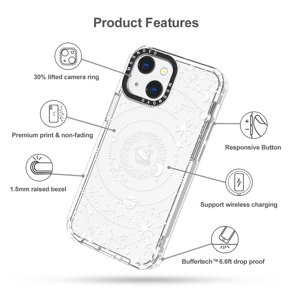 White Galaxy Phone Case - iPhone 13 Mini Case - MOSNOVO