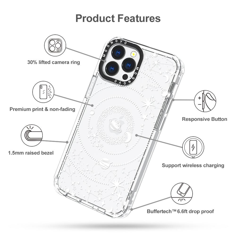 White Galaxy Phone Case - iPhone 13 Pro Max Case - MOSNOVO