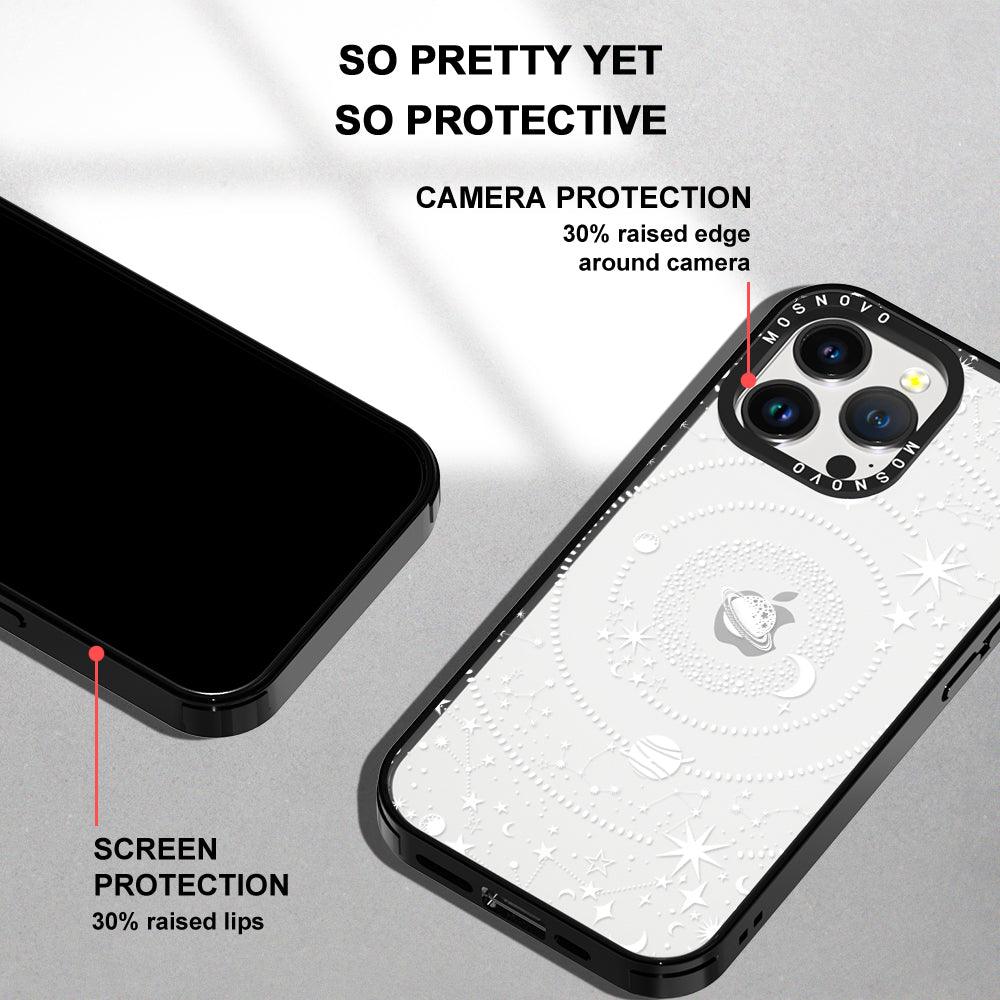 White Galaxy Phone Case - iPhone 14 Pro Max Case - MOSNOVO
