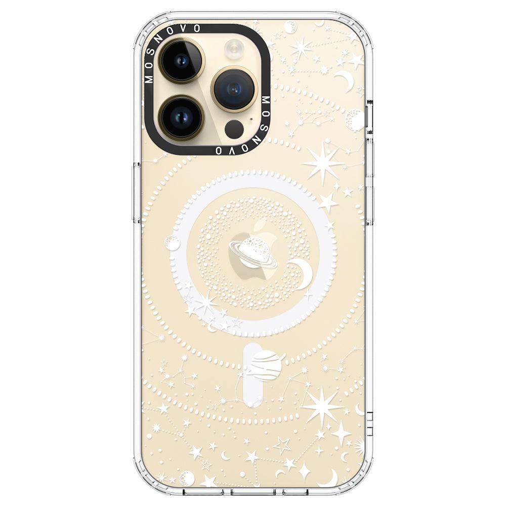 White Galaxy Phone Case - iPhone 14 Pro Max Case - MOSNOVO