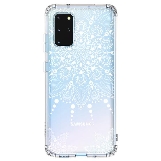 White Henna Garden Phone Case - Samsung Galaxy S20 Plus Case - MOSNOVO