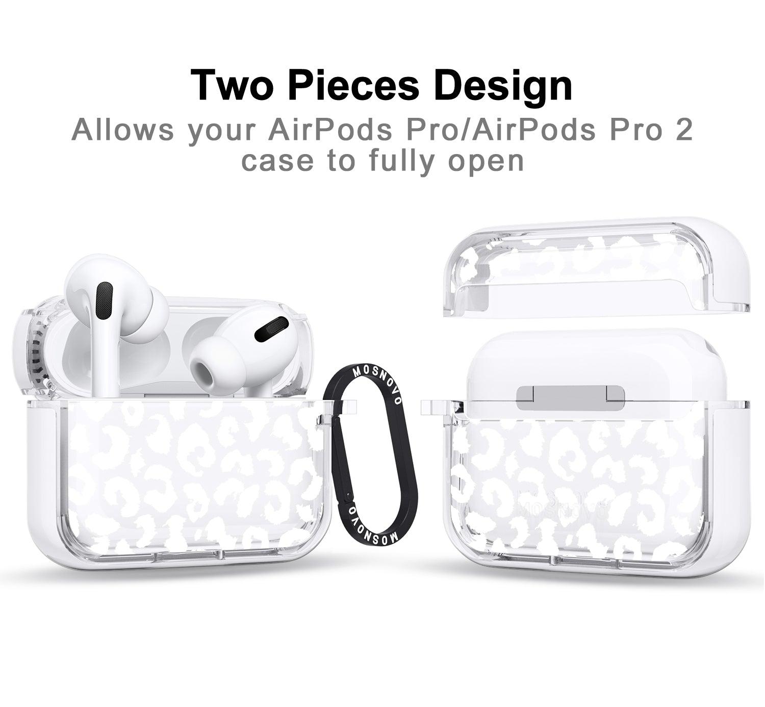 White Leopard AirPods Pro 2 Case (2nd Generation) - MOSNOVO
