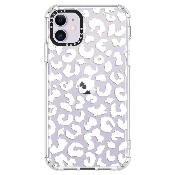 White Leopard Print Phone Case - iPhone 11 Case – MOSNOVO