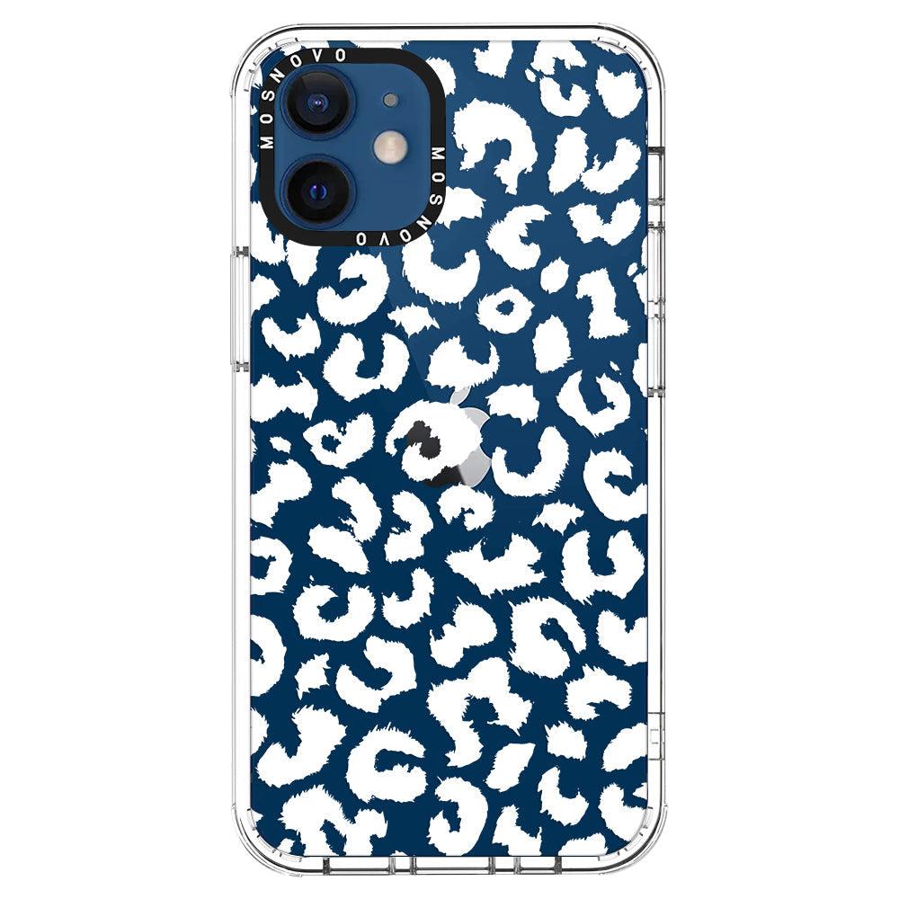White Leopard Phone Case - iPhone 12 Case - MOSNOVO